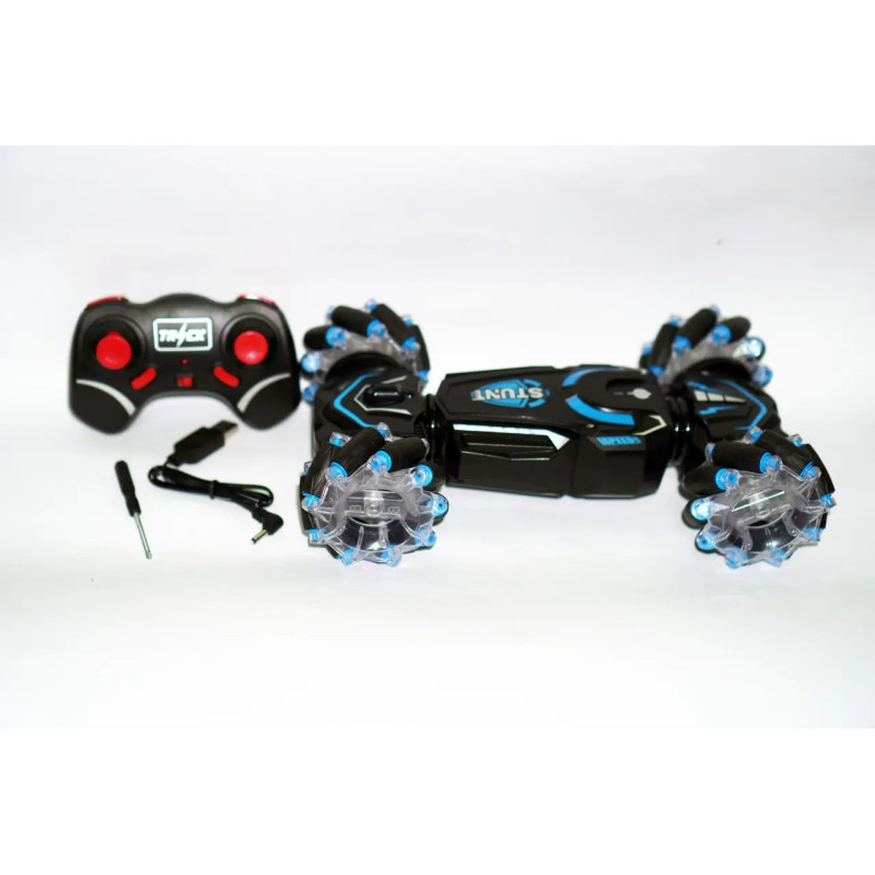 Машинка перевертиш трюкова на радіокеруванні 2.4GHz до 40м світиться Stunt Car H-6020 Black/Blue