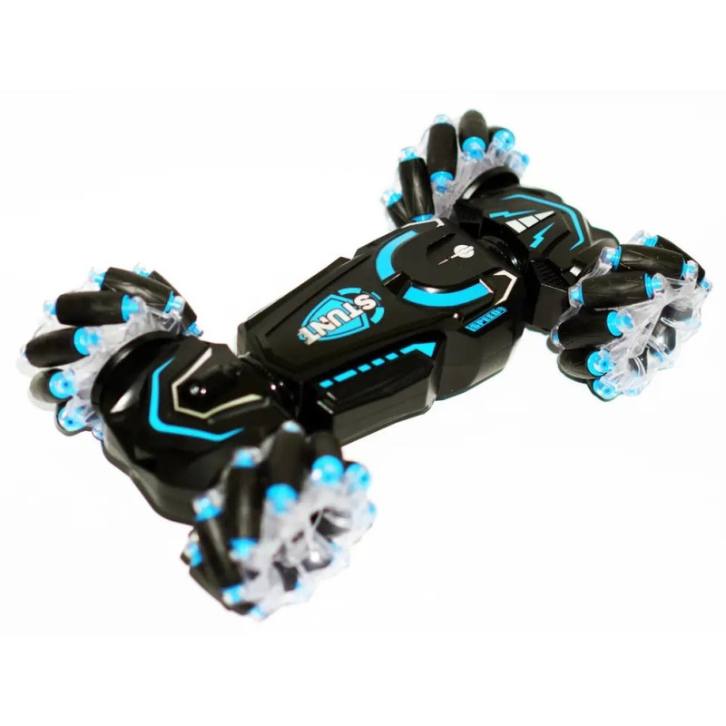 Машинка перевертиш трюкова на радіокеруванні 2.4GHz до 40м світиться Stunt Car H-6020 Black/Blue