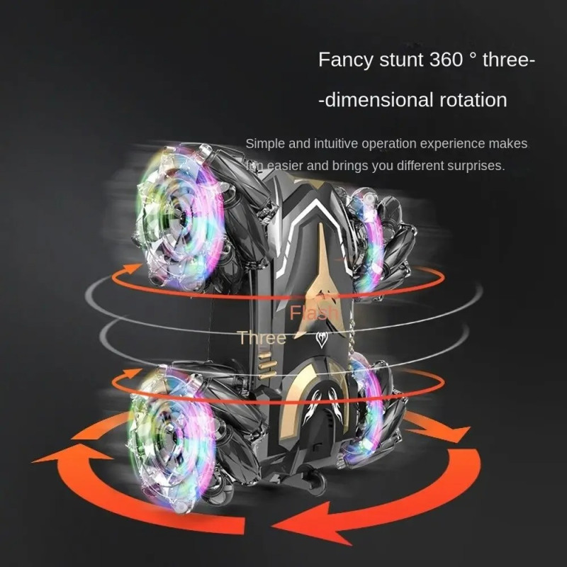 Машинка перевертиш трюкова з пультом на радіокеруванні 2.4GHz до 50м світиться Stunt Car H-6010 Black/Brown Машинка перевертиш трюкова з пультом на радіокеруванні 2.4GHz до 50м світиться Stunt Car H-6010 Black/Brown