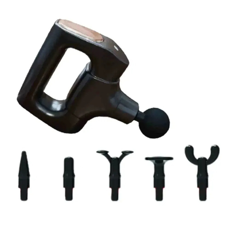 Масажер стрічковий для всього тіла 2в1 з вібруючим масажним ременем та фасціальним пістолетом VibraBand Black