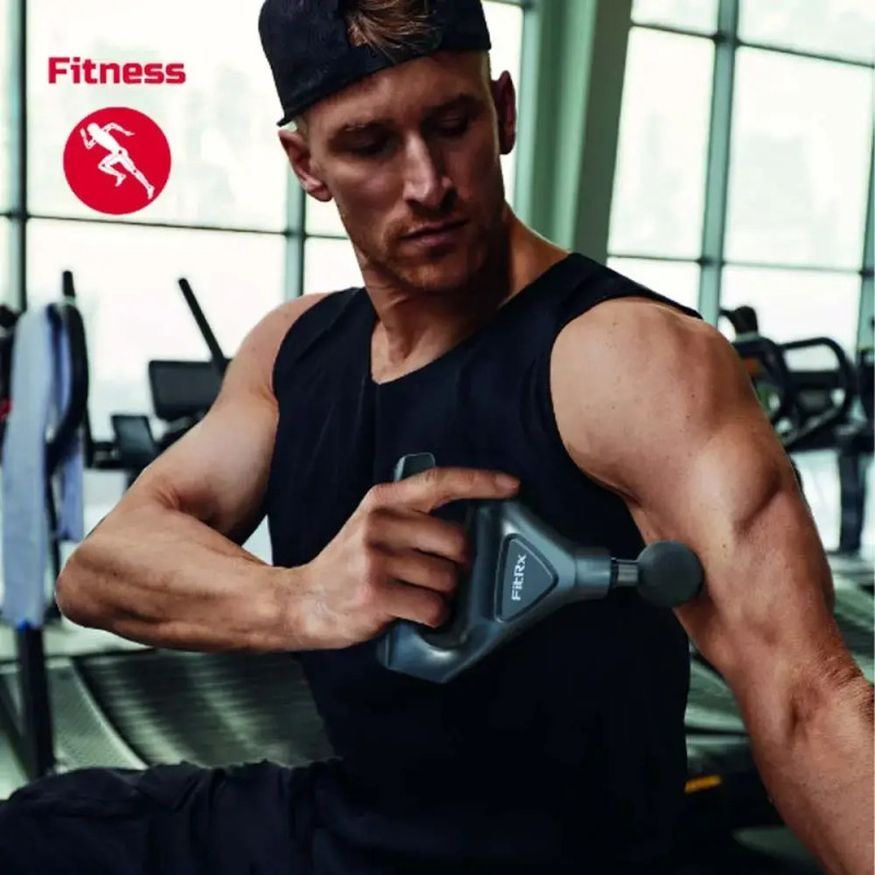 Масажер стрічковий для всього тіла 2в1 з вібруючим масажним ременем та фасціальним пістолетом VibraBand Black