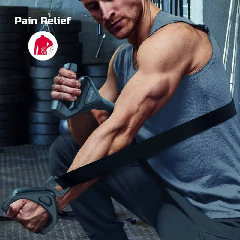 Масажер стрічковий для всього тіла 2в1 з вібруючим масажним ременем та фасціальним пістолетом VibraBand Black