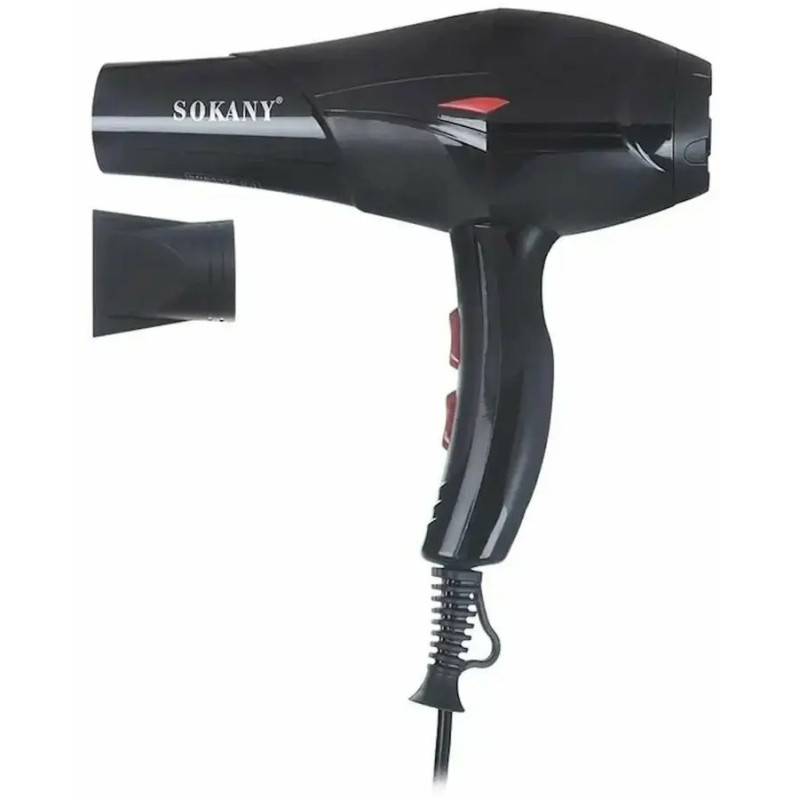 Професійний фен з 2 температурними режимами SOKANY HS-3890 2300Вт Black