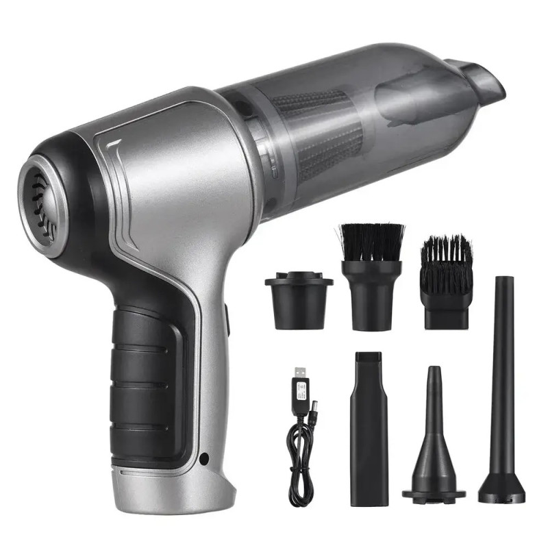 Автомобільний бездротовий пилосос Car Cleaner з акумулятором 2000мАч Silver (VC-17893)