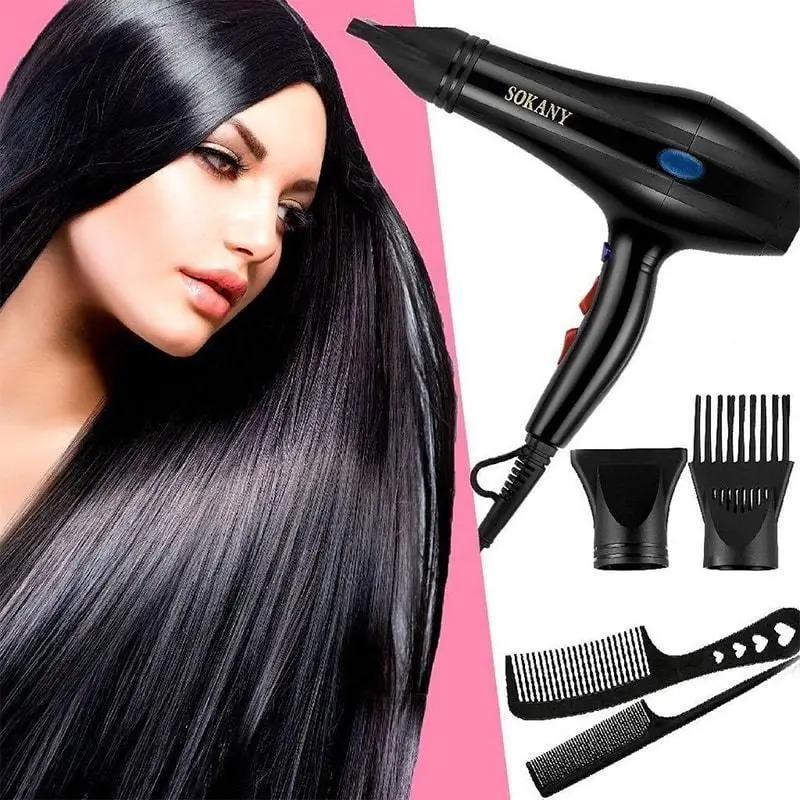 Професійний фен 2 режими швидкості та температурних режимів SOKANY SY-3866 2400Вт Black