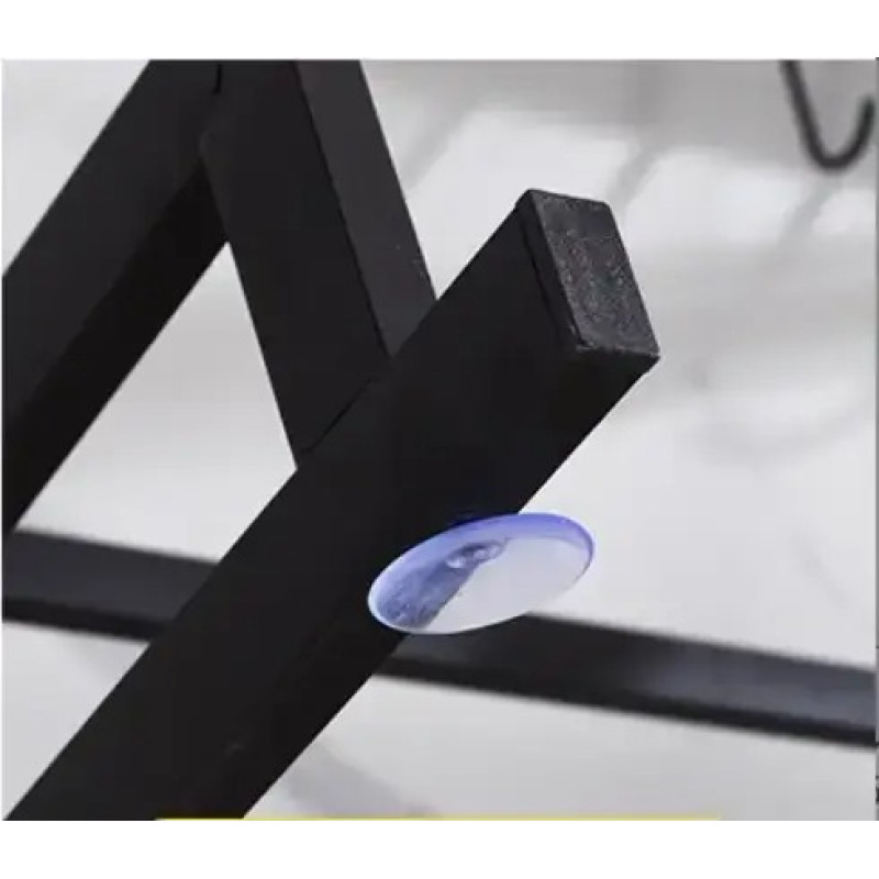 Настільна сушка органайзер для посуду Dish Dryer з нержавіючої сталі 65х52х32см Black