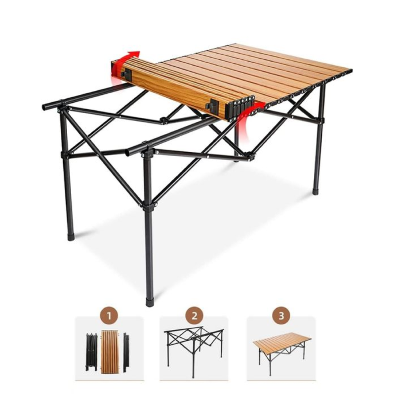 Комплект складаний стіл для пікніку із 4 стільцями Easy Camping EC-7843 Brown 95*55*50 см Комплект складаний стіл для пікніку із 4 стільцями Easy Camping EC-7843 Brown 95*55*50 см