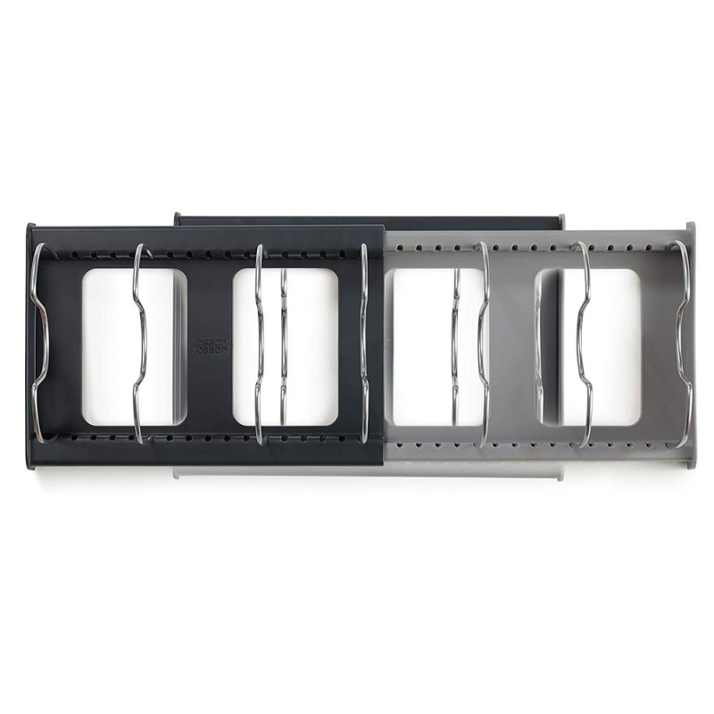 Органайзер розсувний для кришок і посуду з піддоном Easy Save ES-8765 Grey