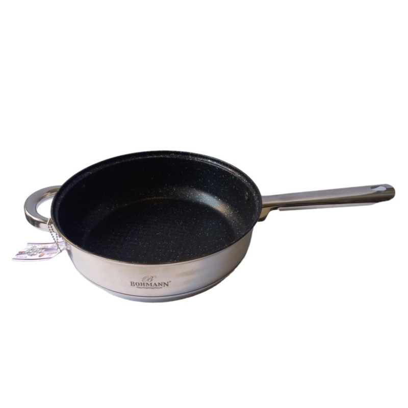 Кухонний набір посуду з 12 предметів з нержавіючої сталі для всіх видів плит Bohmann BH 1241-12 Silver