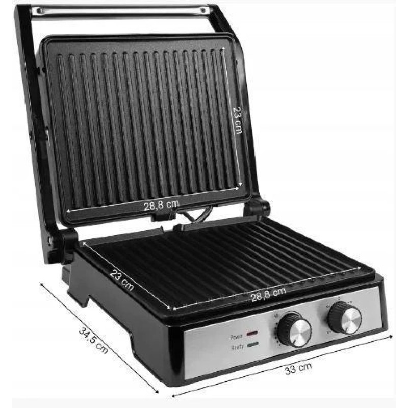 Електрогриль контактний складаний притискний 3500Вт з таймером та знімним піддоном Zepline ZP-086 (Black) Електрогриль контактний складаний притискний 3500Вт з таймером та знімним піддоном Zepline ZP-086 (Black)