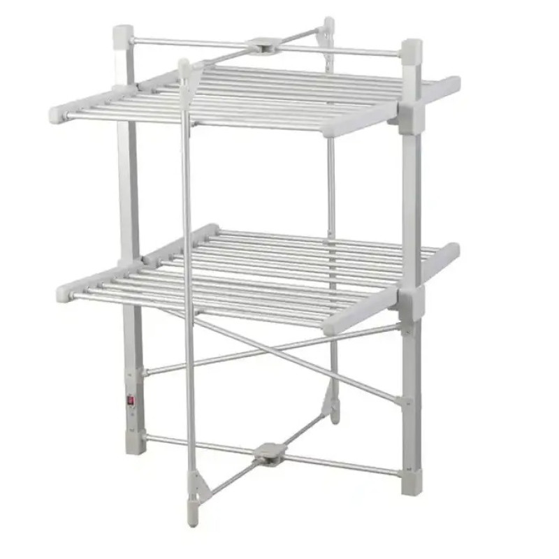 Електрична сушарка для білизни 2-ярусна підлогова 220 Вт розкладна 1 режим Besser Gray