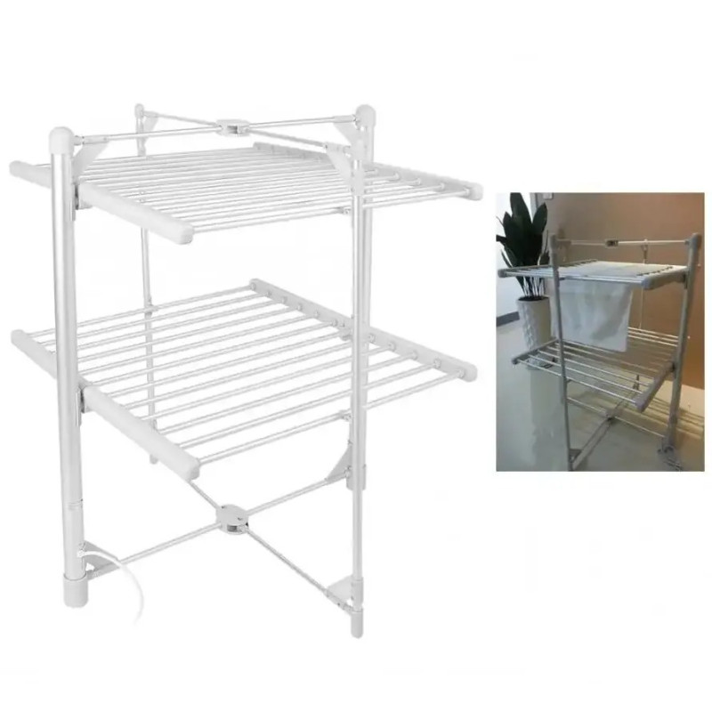 Електрична сушарка для білизни 2-ярусна підлогова 220 Вт розкладна 1 режим Besser Gray