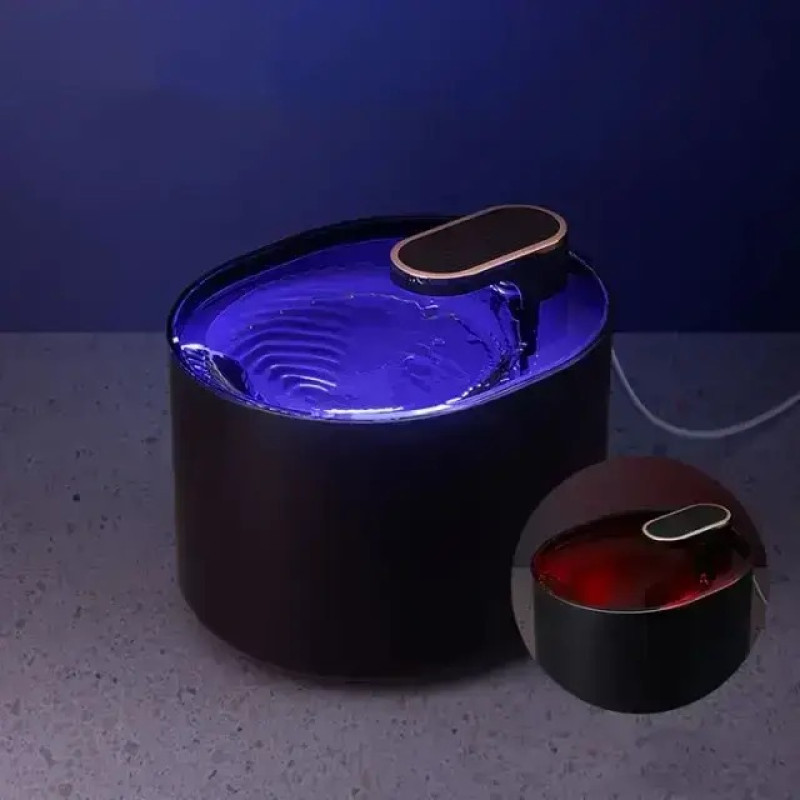 Дозатор води для домашніх тварин із пластика 3 л. 170x200x155 мм W32 Black