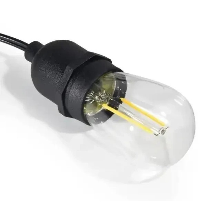 Світлодіодна гірлянда ретро вулична лампа 5 метрів 10 ламп SF-11 теплий White