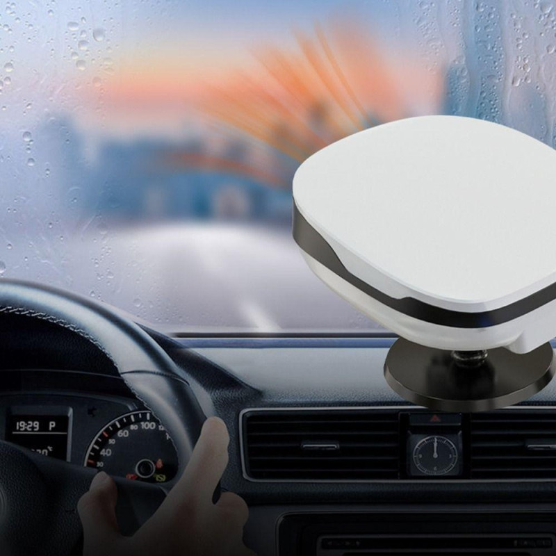 Електричний автомобільний обігрівач лобового скла 2в1 вентилятор 120w 12В White