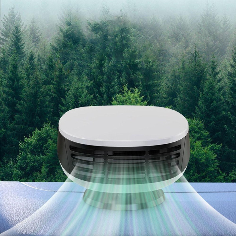 Електричний автомобільний обігрівач лобового скла 2в1 вентилятор 120w 12В White