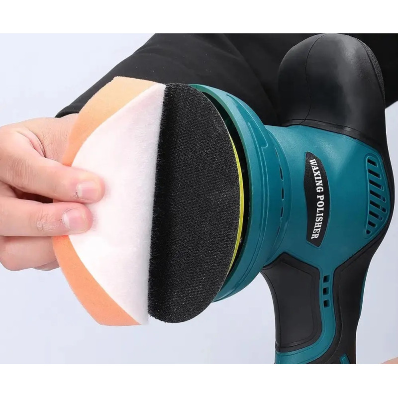 Машинка для полировки и шлифовки беспроводная Polishing Light  6 скоростей с насадками YK49 Black/Blue