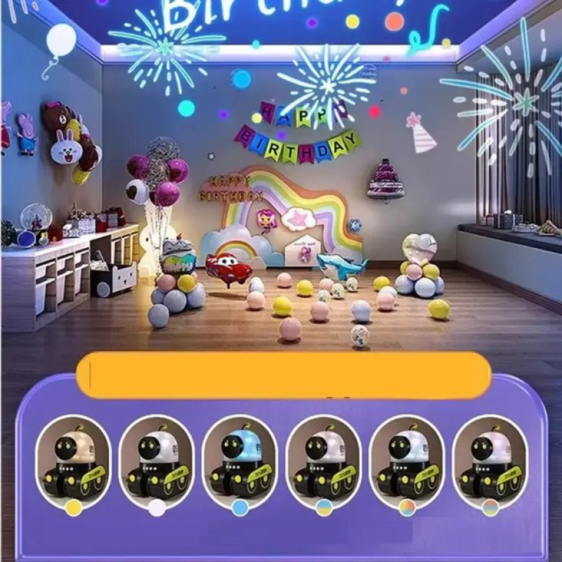 Проектор-нічник робот з Bluetooth колонкою Droid WH-E03 1200mAh