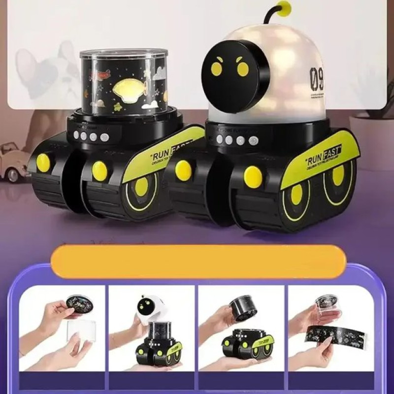 Проектор-нічник робот з Bluetooth колонкою Droid WH-E03 1200mAh