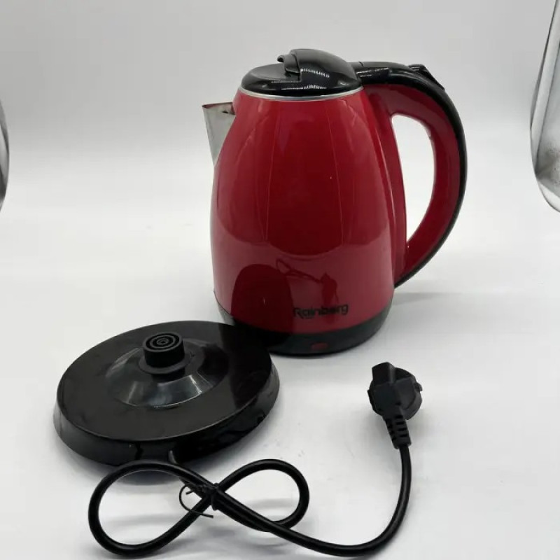 Електрочайник з дисковим нагрівальним елементом 2л автоматичне вимкнення 2000 Вт Rainberg RB-901 Red