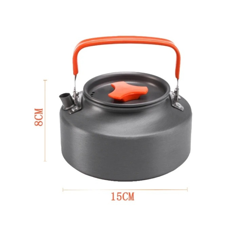 Набір туристичного посуду зі столовими приладами легкий та компактний HALIN DS-308A Black