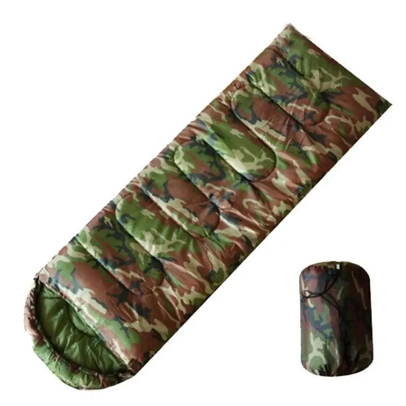 Тактичний спальний мішок утеплений ковдру 200×80см з подвійною блискавкою ARMY Green