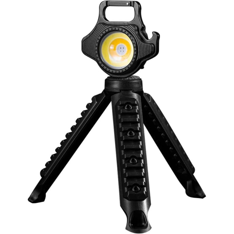 Ліхтарик з тринога акумуляторний 500 мАг карабін 7 режимів Type-С w5133-2 Black