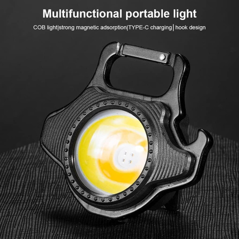 Ліхтарик з тринога акумуляторний 500 мАг карабін 7 режимів Type-С w5133-2 Black