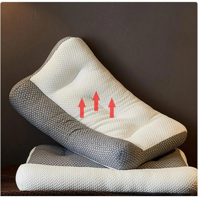 Ортопедична ергономічна подушка 40х60 см для комфортного сну W27 White/Grey Ортопедична ергономічна подушка 40х60 см для комфортного сну W27 White/Grey