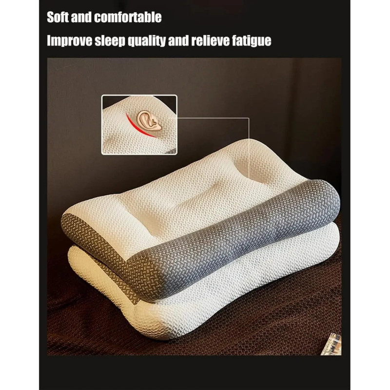 Ортопедична ергономічна подушка 40х60 см для комфортного сну W27 White/Grey Ортопедична ергономічна подушка 40х60 см для комфортного сну W27 White/Grey