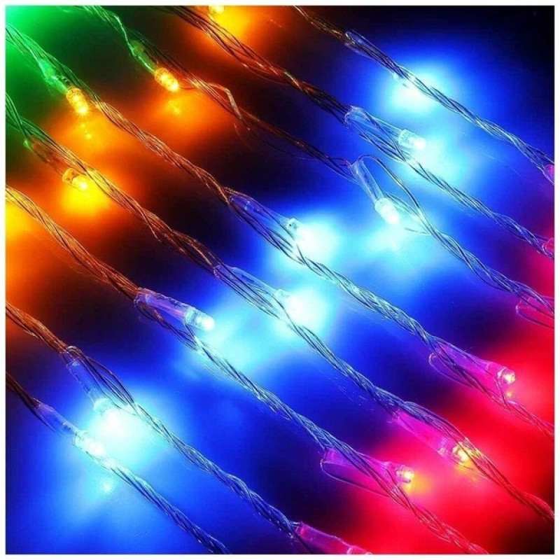 Світлодіодна гірлянда завіса Штора святкова 2х2м на вікно USB 160 LED Multicolor Світлодіодна гірлянда завіса Штора святкова 2х2м на вікно USB 160 LED Multicolor