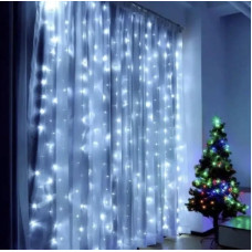 Світлодіодна гірлянда Штора з лампами, що не б'ються, 3х2 м 200 LED USB White