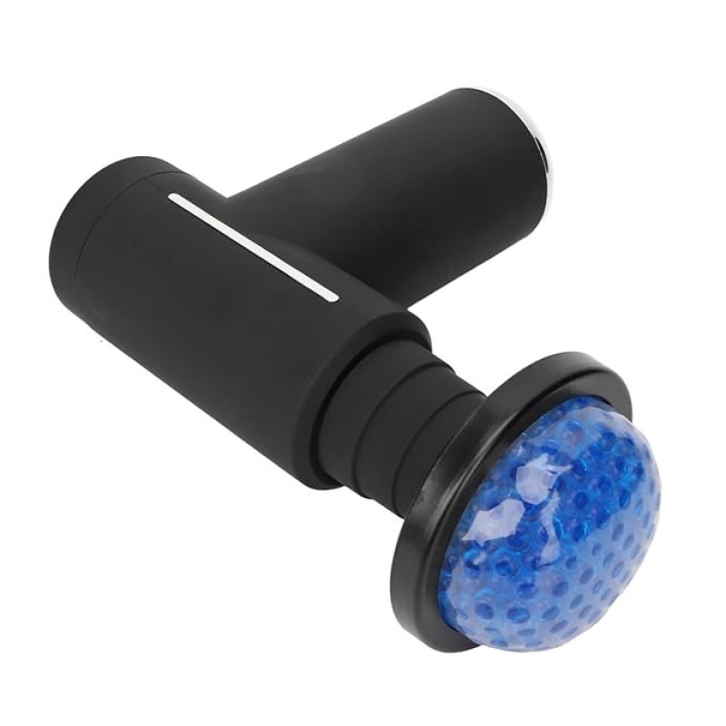 Ручний масажер Gun Deep пістолет вібраційний з акумуляторним підігрівом з 6 насадками і 6 режимами роботи Black