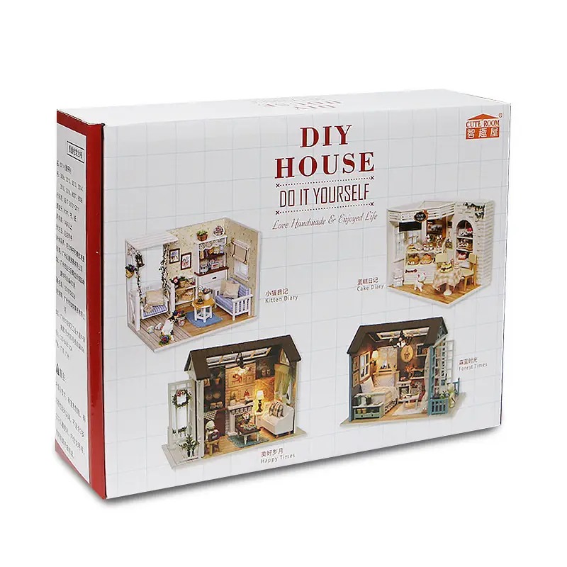 3D Румбокс ляльковий будинок для дівчинки зі звуковими ефектами та світлодіодними лампочками DIY Cute Room 3013 Kitten Diary Multicolor