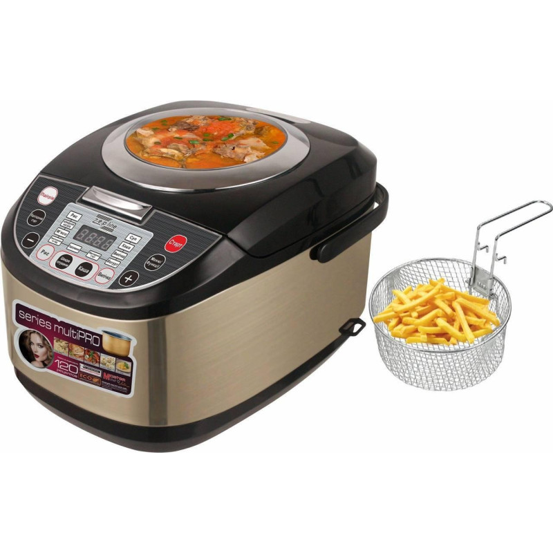 Мультиварка-пароварка з фритюрницею 20 програм відстрочка старту таймер 6л 1800 Вт Zepline ZP-095 (Black)