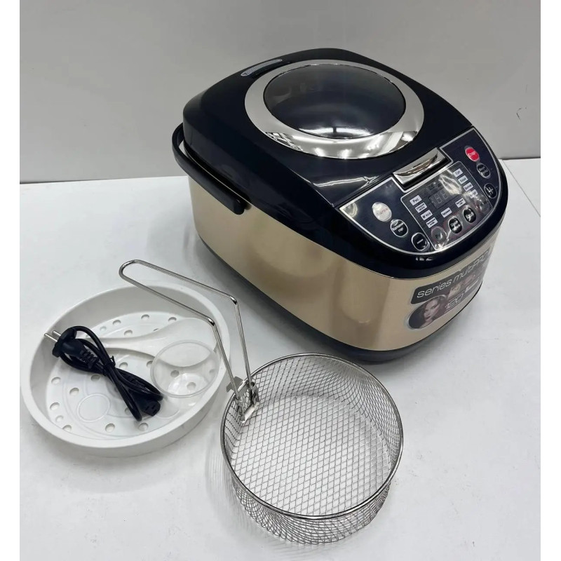 Мультиварка-пароварка з фритюрницею 20 програм відстрочка старту таймер 6л 1800 Вт Zepline ZP-095 (Black)