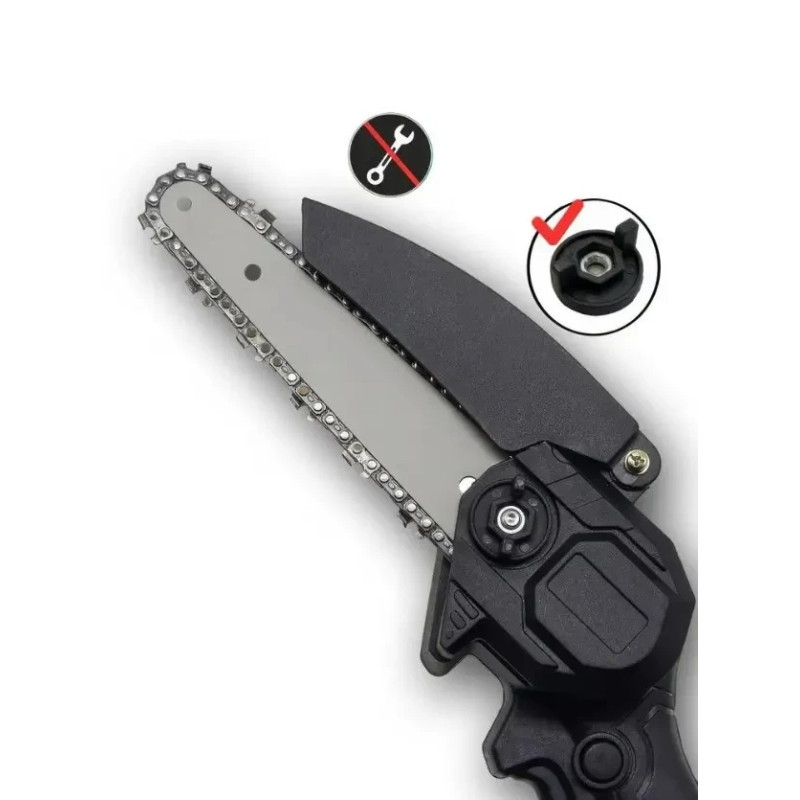 Акумуляторна ланцюгова пилка в валізі 6 дюймів із захистом від перевантаження 48V Black