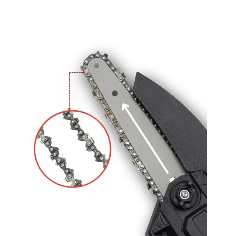 Акумуляторна ланцюгова пилка в валізі 6 дюймів із захистом від перевантаження 48V Black