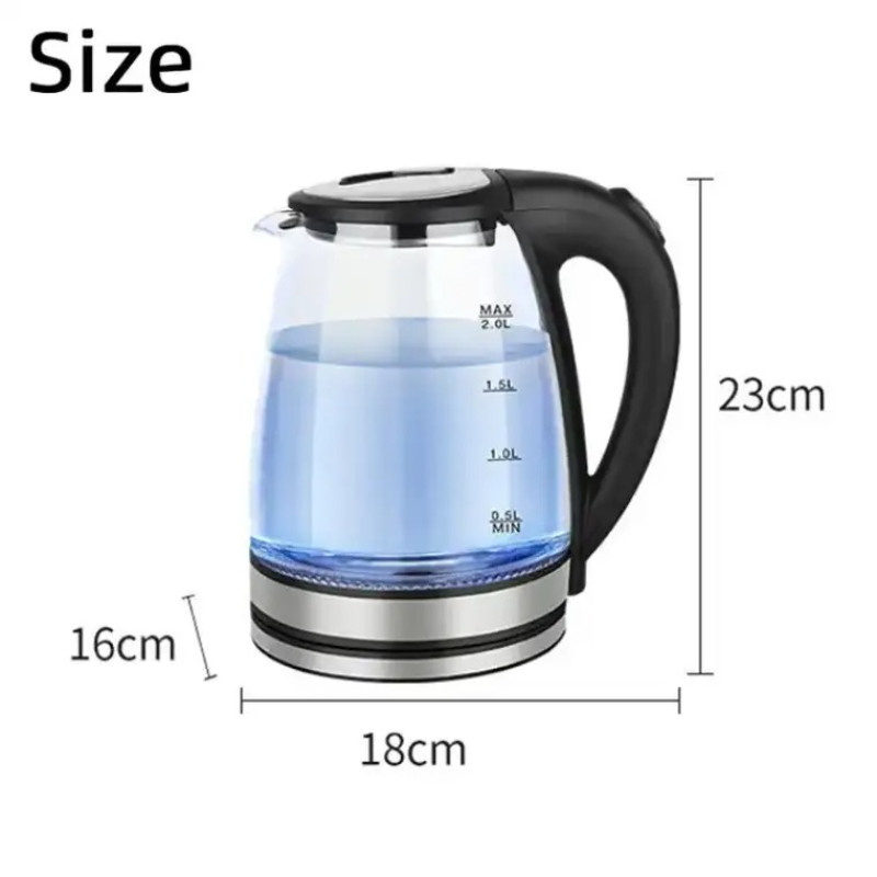 Скляний електрочайник з підсвічуванням 2л автоматичне вимкнення 2200 Вт Zepline ZP-986 Black Скляний електрочайник з підсвічуванням 2л автоматичне вимкнення 2200 Вт Zepline ZP-986 Black