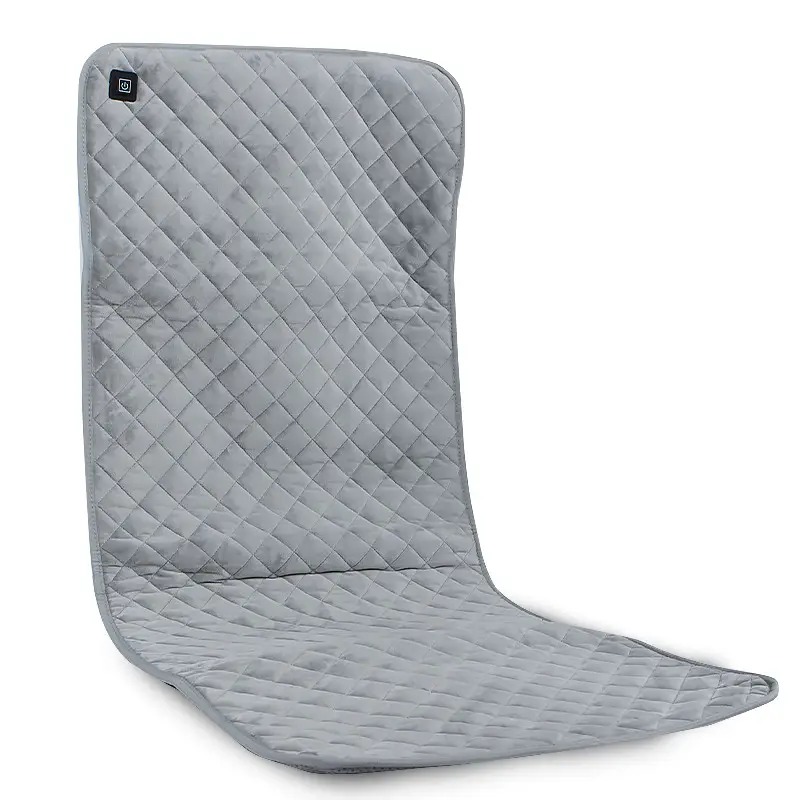 Накидка на крісло з підігрівом 3 режими роботи гумки для фіксації та кишеня для повербанку Anyuekang (YS696) Gray