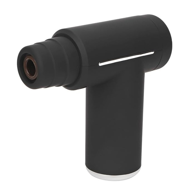 Ручний масажер Gun Deep пістолет вібраційний з акумуляторним підігрівом з 6 насадками і 6 режимами роботи Black