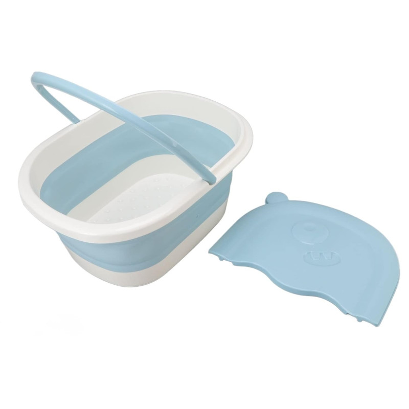 Ванночка масажер для ніг складана з міцного пластику 39х30х18см Blue