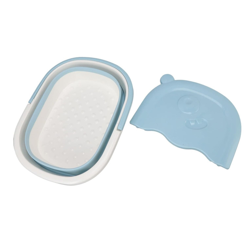 Ванночка масажер для ніг складана з міцного пластику 39х30х18см Blue