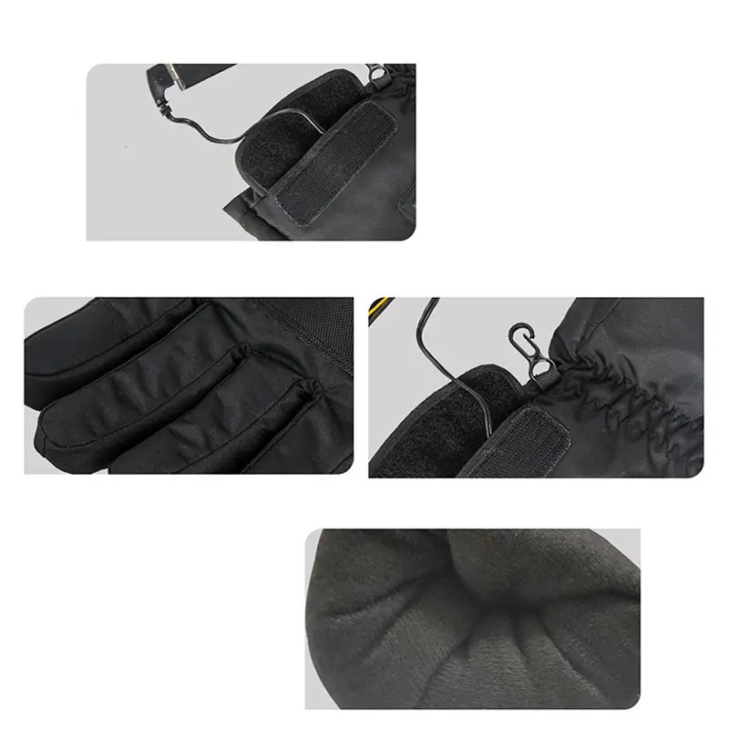 Акумуляторні сенсорні рукавички з підігрівом 5 Вт Anyuekang 12598744 Black