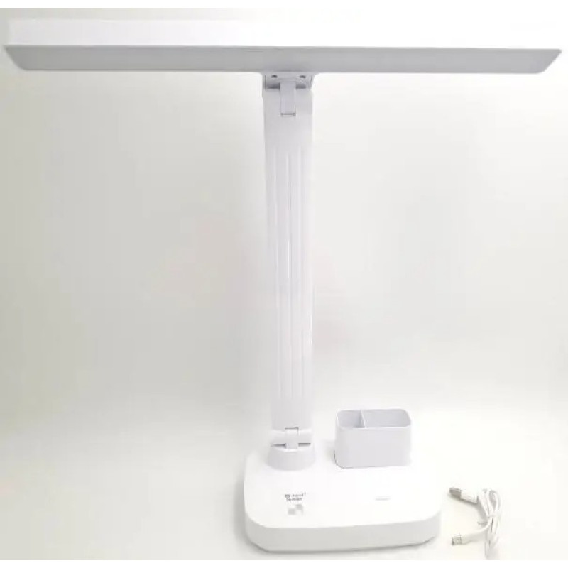 Лампа настільна поворотна DESEO для дому з органайзером на 2-х акумуляторах DIGAD 1975 White Лампа настільна поворотна DESEO для дому з органайзером на 2-х акумуляторах DIGAD 1975 White