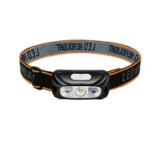 Налобний LED ліхтарик для туриста з USB на акумуляторі 400 мАг 6 режимів світіння 5 Вт X-Balog BL-0158A Black