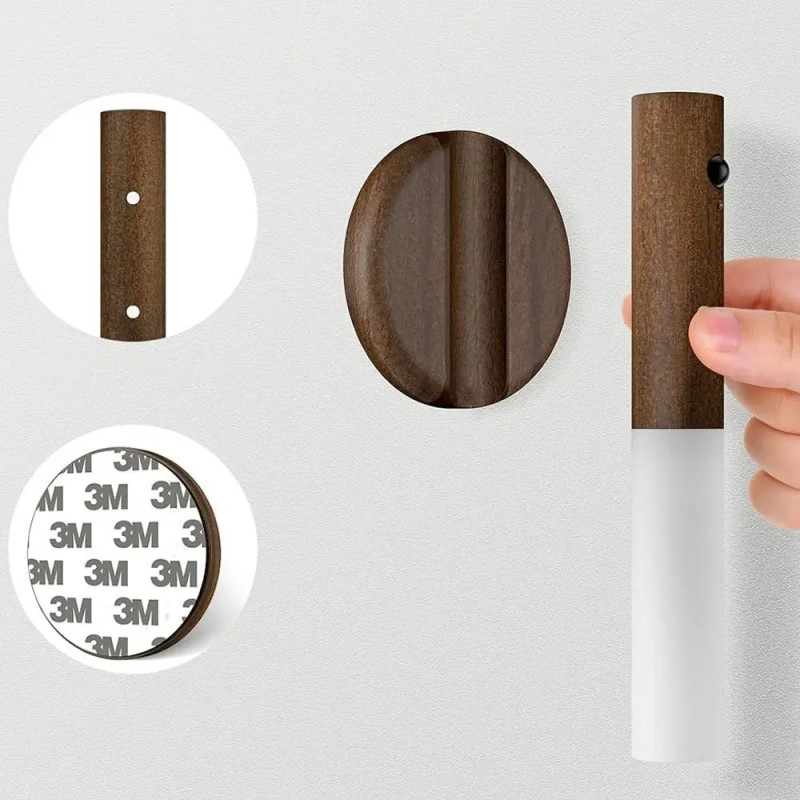 Зйомний ліхтар-нічник настінний LED з датчиком руху і вбудованим акумулятором USB-зарядка W-52 Brown Зйомний ліхтар-нічник настінний LED з датчиком руху і вбудованим акумулятором USB-зарядка W-52 Brown