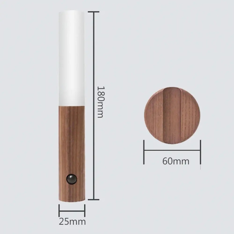 Зйомний ліхтар-нічник настінний LED з датчиком руху і вбудованим акумулятором USB-зарядка W-52 Brown Зйомний ліхтар-нічник настінний LED з датчиком руху і вбудованим акумулятором USB-зарядка W-52 Brown