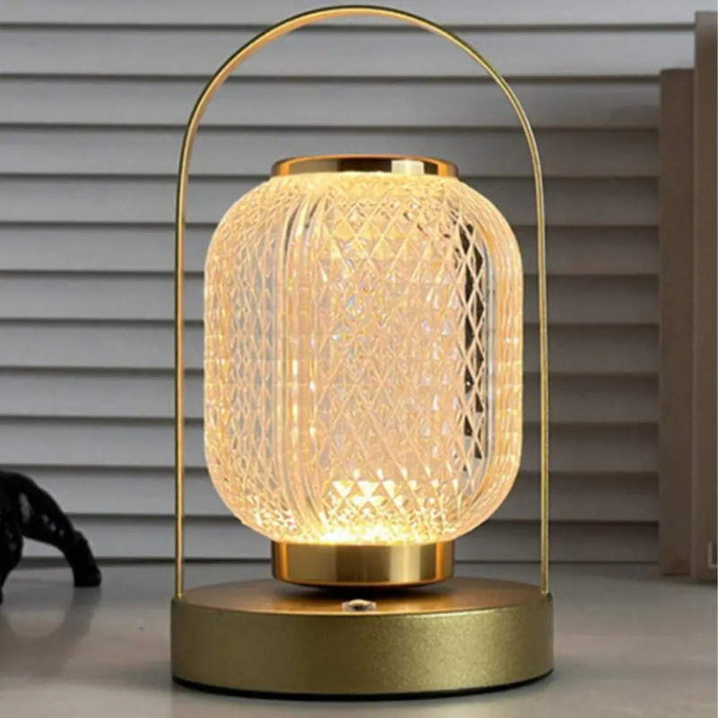 Приліжковий LED нічник світлодіодний на акумуляторі з сенсорним керуванням та зміною кольору світіння Fabol L300 Golden