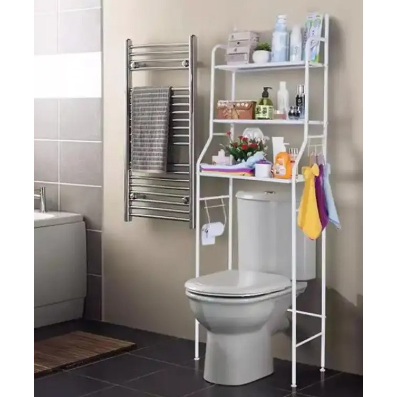 Полиця-стелаж над унітазом з нержавіючої сталі Toilet Rack R30895 White Полиця-стелаж над унітазом з нержавіючої сталі Toilet Rack R30895 White